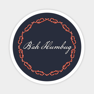 Bah Humbug Christmas Holidays Candy Canes Wreath Magnet